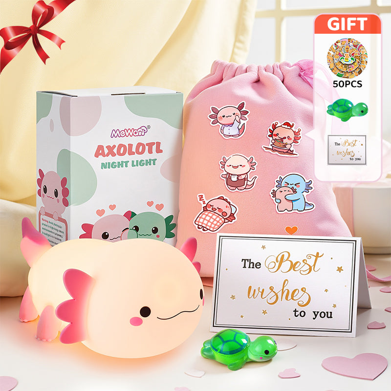 MeWaii® 2025 Limited Version Axolotl Squishy Silicone Night Light - Perfect Gift 🎁