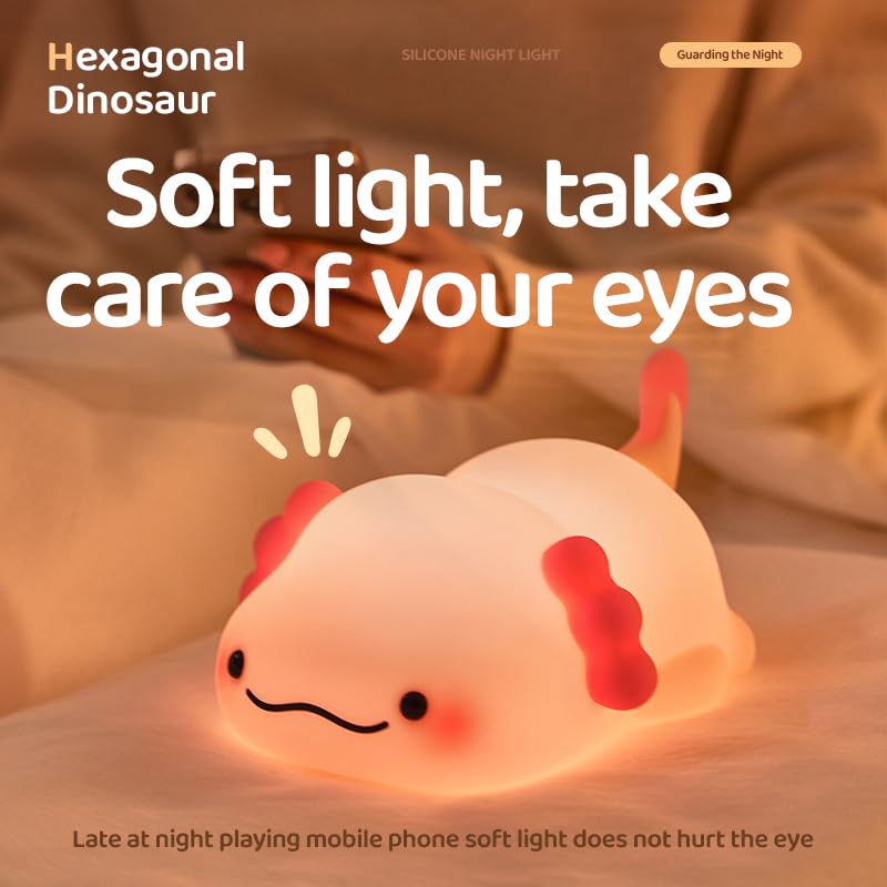 Söt axolotl nattlampa – Tap Tap LED