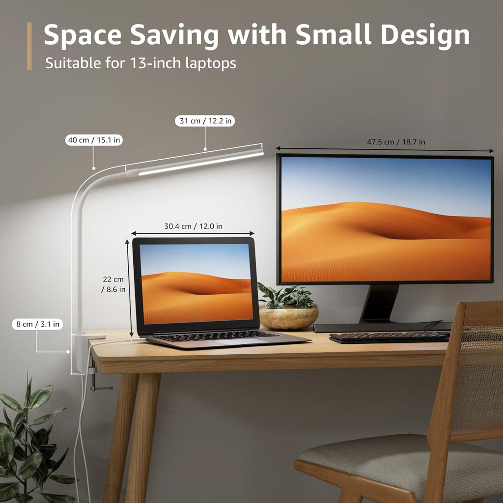 Flimmerfri Clip-On Lampa för Hemmakontor