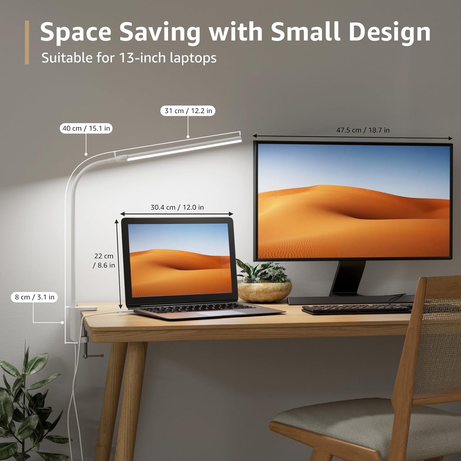 Flimmerfri Clip-On Lampa för Hemmakontor