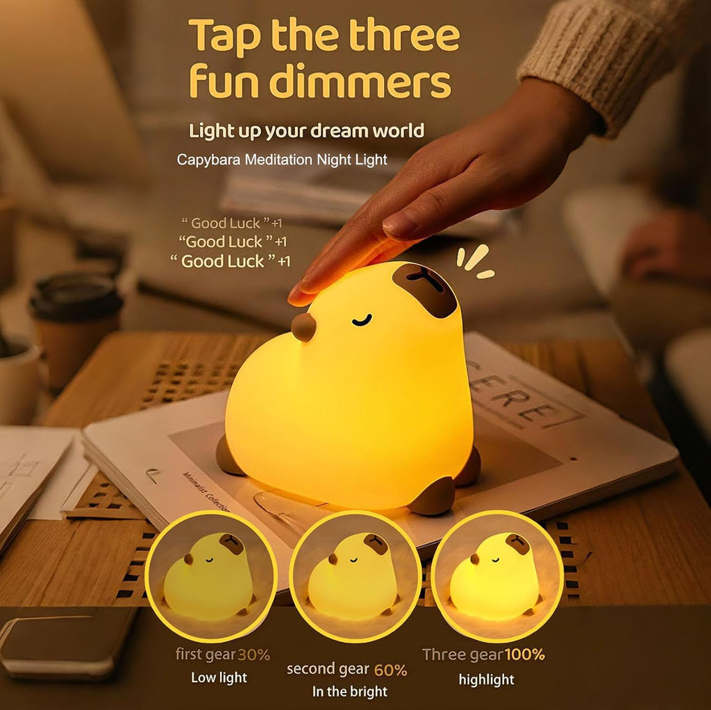 Yoga Capybara nattlampa – Tap Tap LED