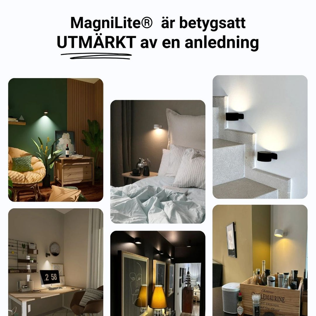 MagniLite – Trådlös vägglampa med 360° rotation
