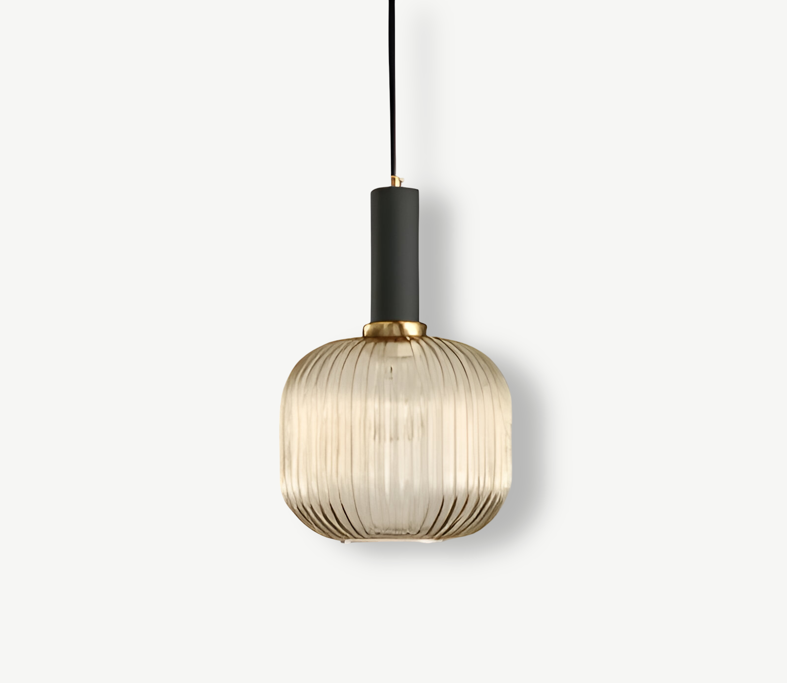 HuedRibbad Taklampa- Randig Ljuskrona i Vintageglas