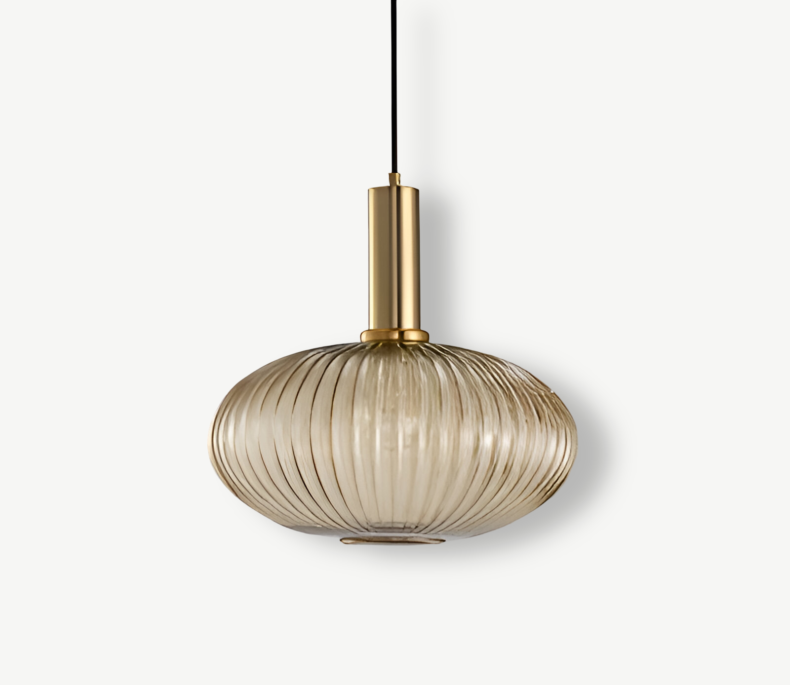 HuedRibbad Taklampa- Randig Ljuskrona i Vintageglas