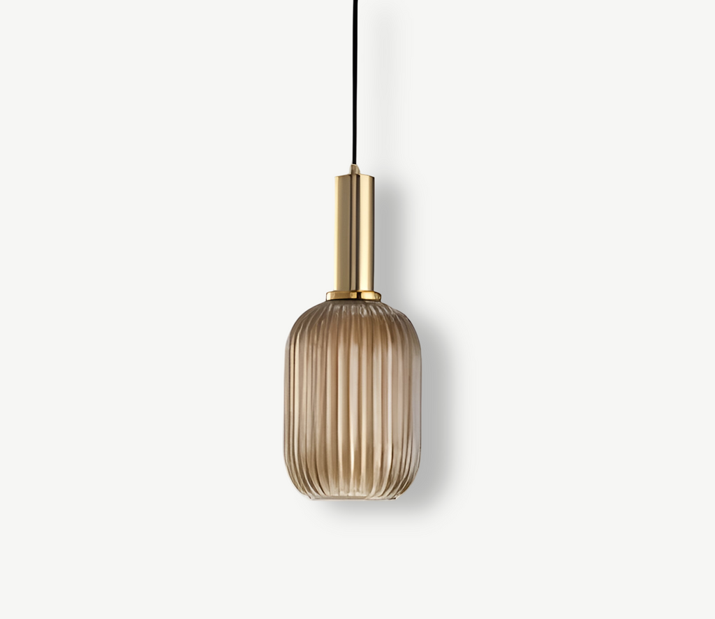 HuedRibbad Taklampa- Randig Ljuskrona i Vintageglas