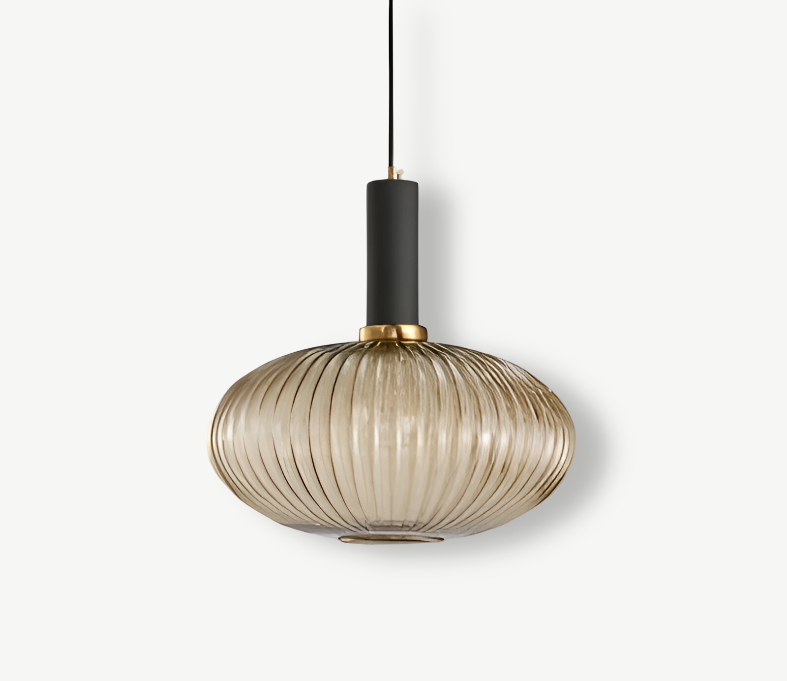 HuedRibbad Taklampa- Randig Ljuskrona i Vintageglas