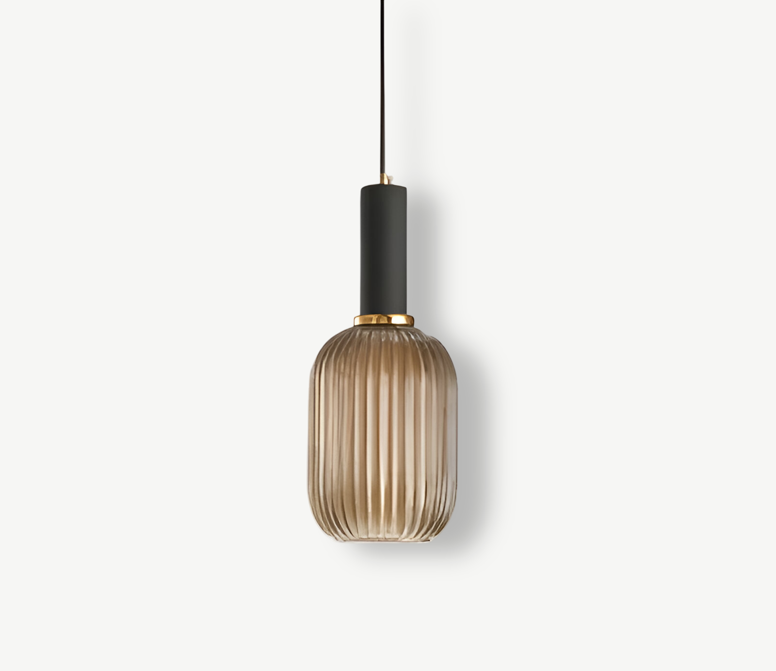 HuedRibbad Taklampa- Randig Ljuskrona i Vintageglas