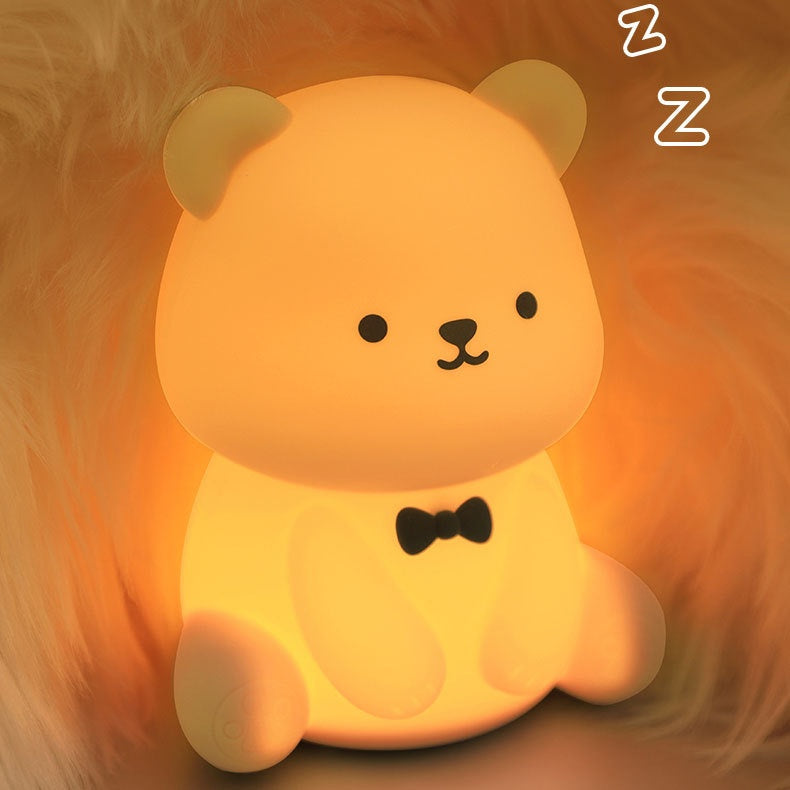 Teddy Bear nattlampa – Tap Tap LED