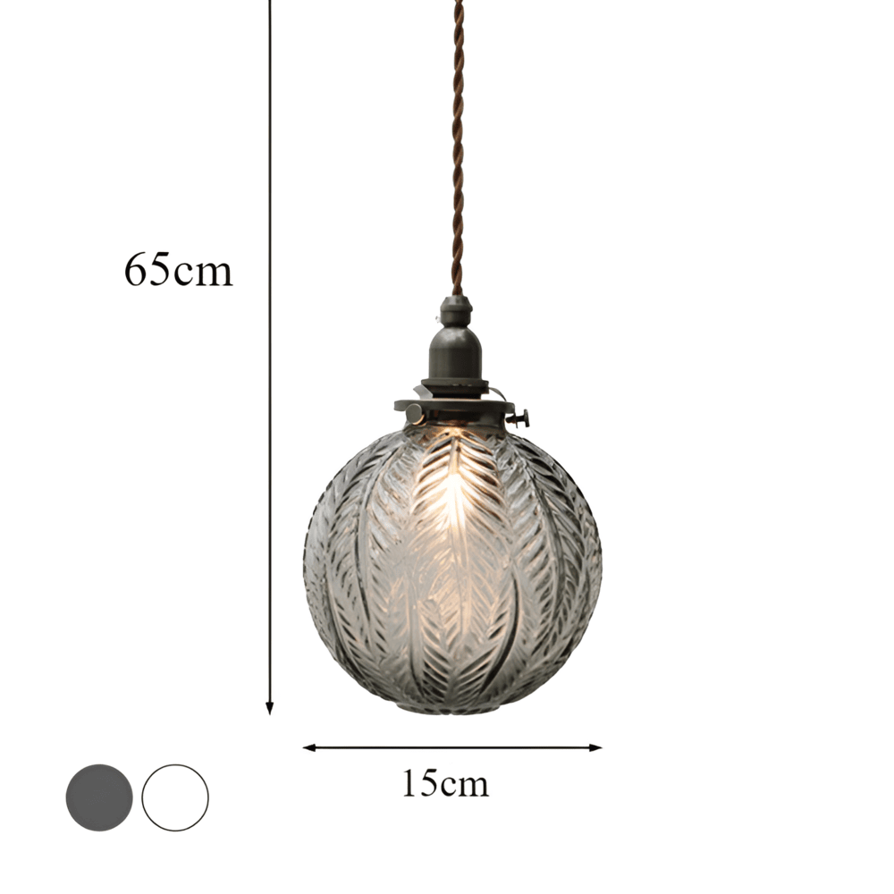 Velura – Taklampa i Rökgrått Glas med Vintagekaraktär