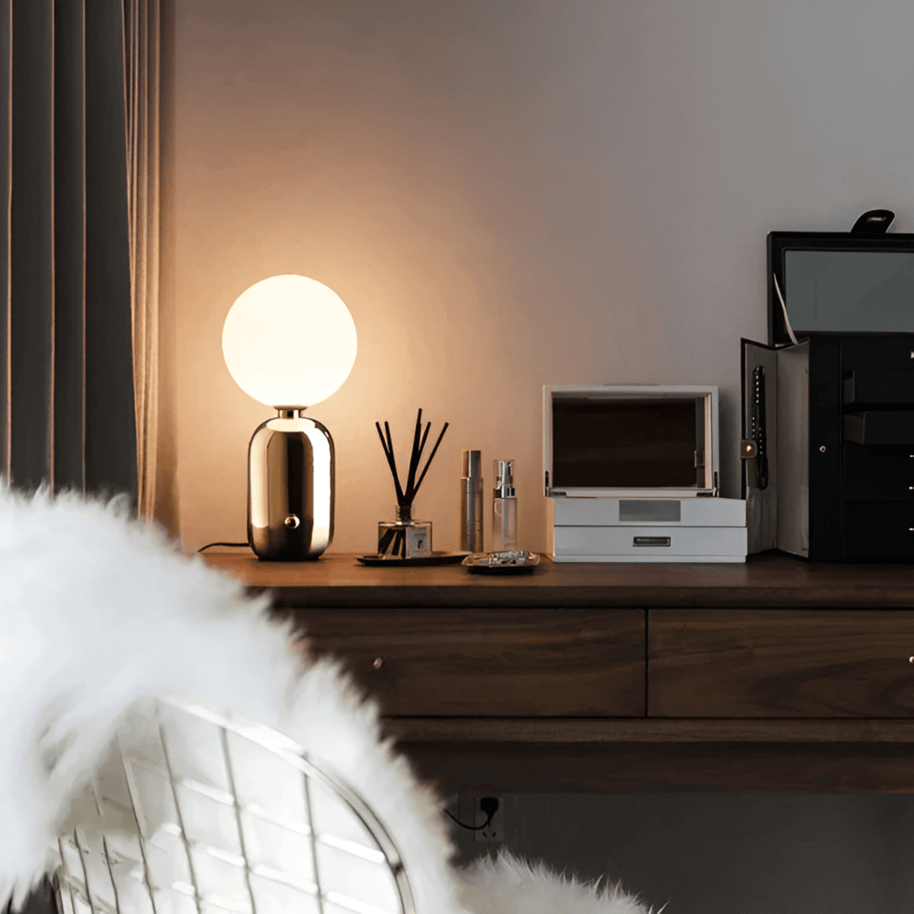 Valeria Sphere – Glasglobslampa med dimbart LED-ljus