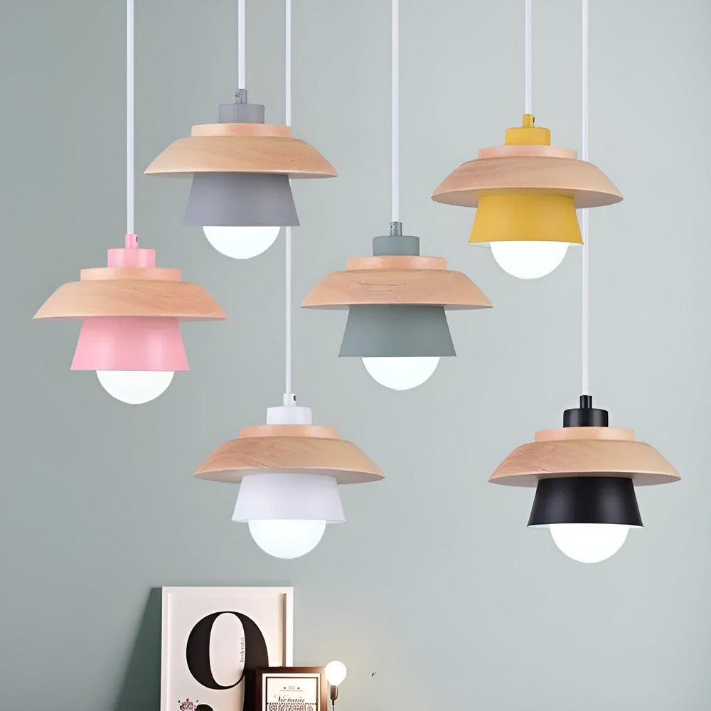 HaloWood – Justerbar Taklampa i Trä & Aluminium