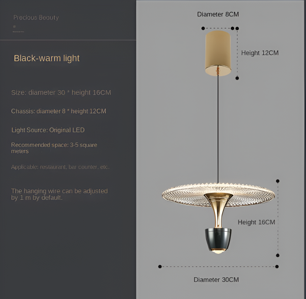 LuxurCryl Pendellampa - Elegant hängande lampa i akryl