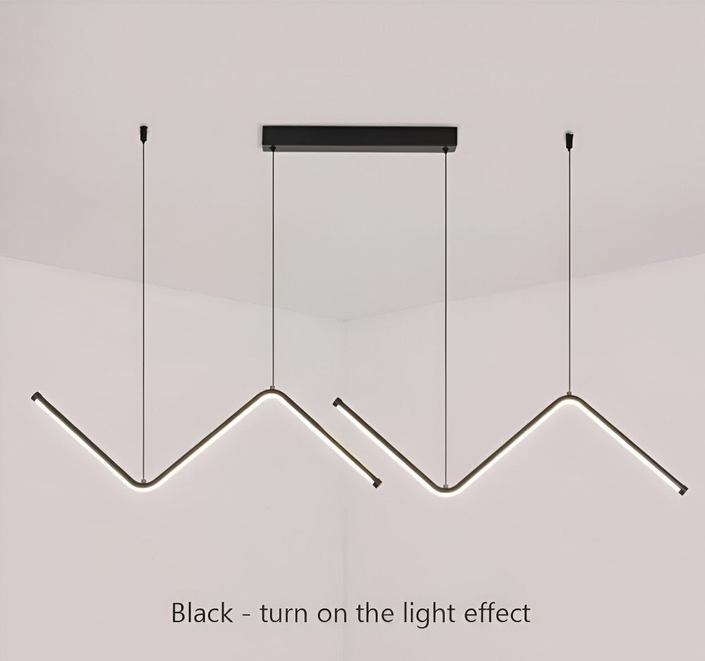 Lunaro – Triangulär LED-Pendellampa i Svart & Guld