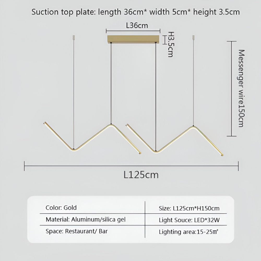 Lunaro – Triangulär LED-Pendellampa i Svart & Guld