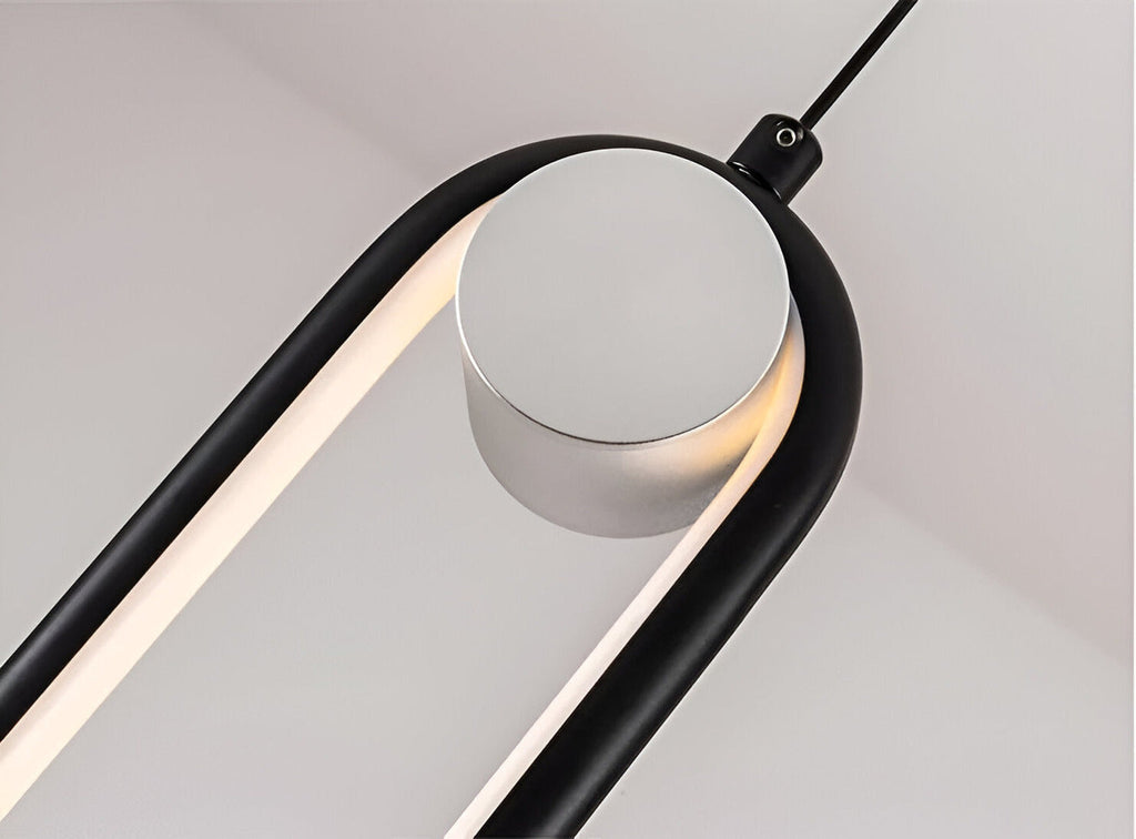 Linuva – Oval LED-Pendellampa i Svart Aluminium