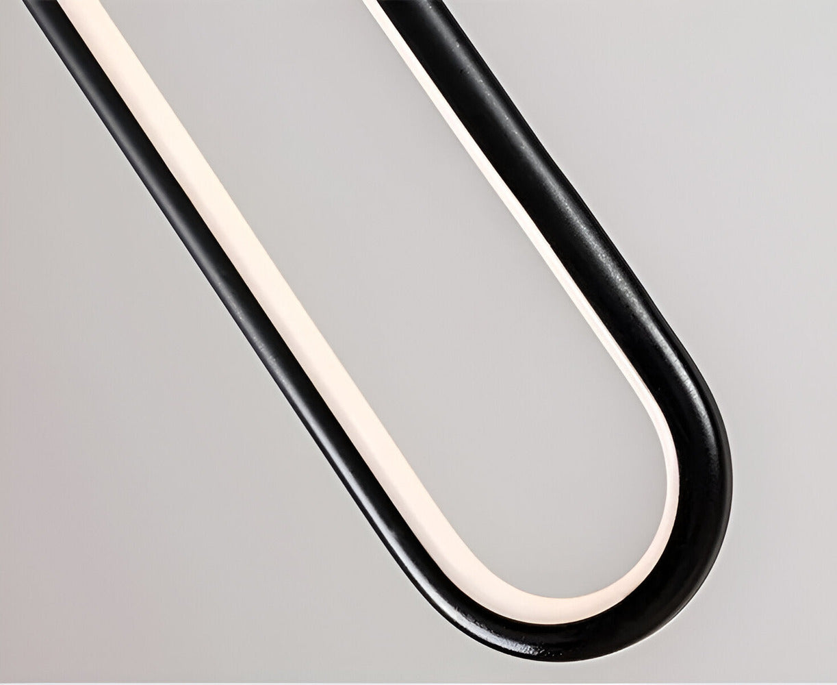 Linuva – Oval LED-Pendellampa i Svart Aluminium