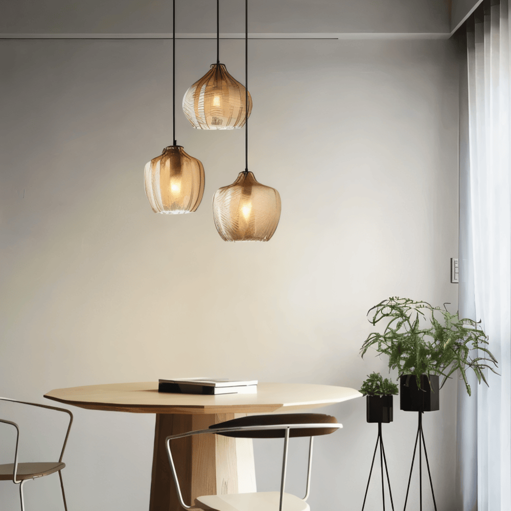 Vintara – Pendellampa i Glas med Zigzag-Design