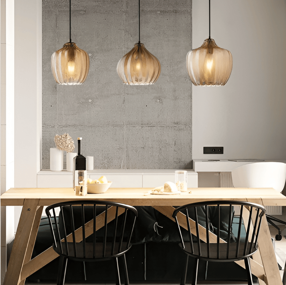 Vintara – Pendellampa i Glas med Zigzag-Design