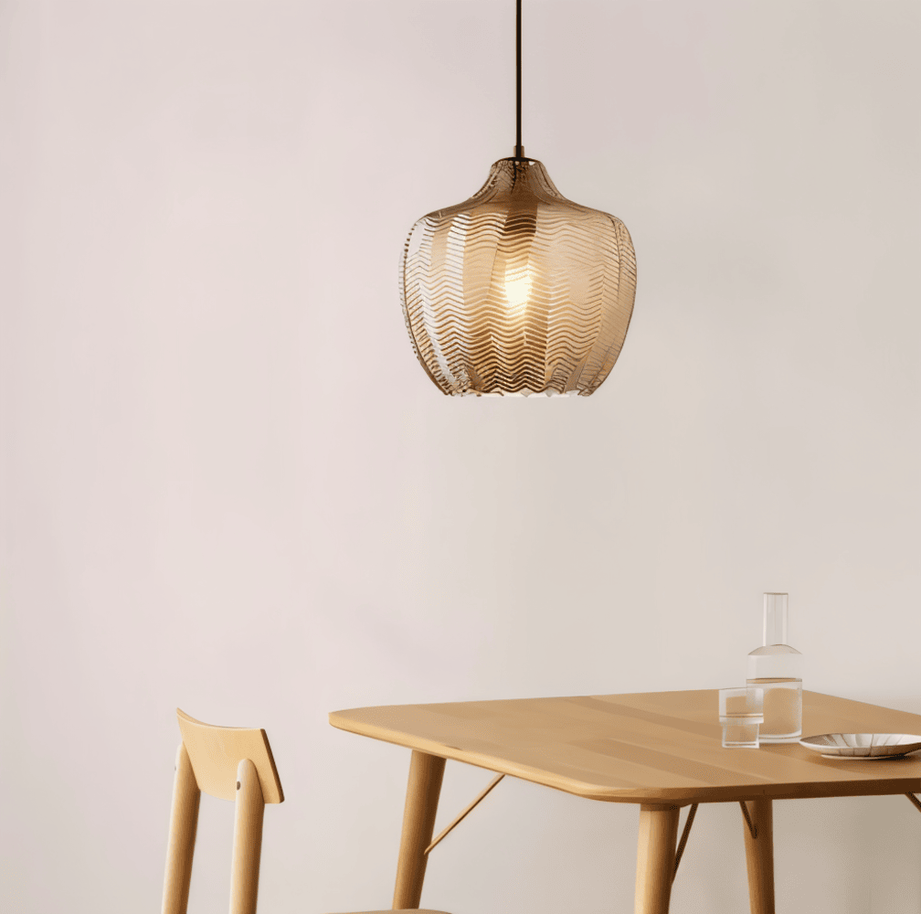 Vintara – Pendellampa i Glas med Zigzag-Design