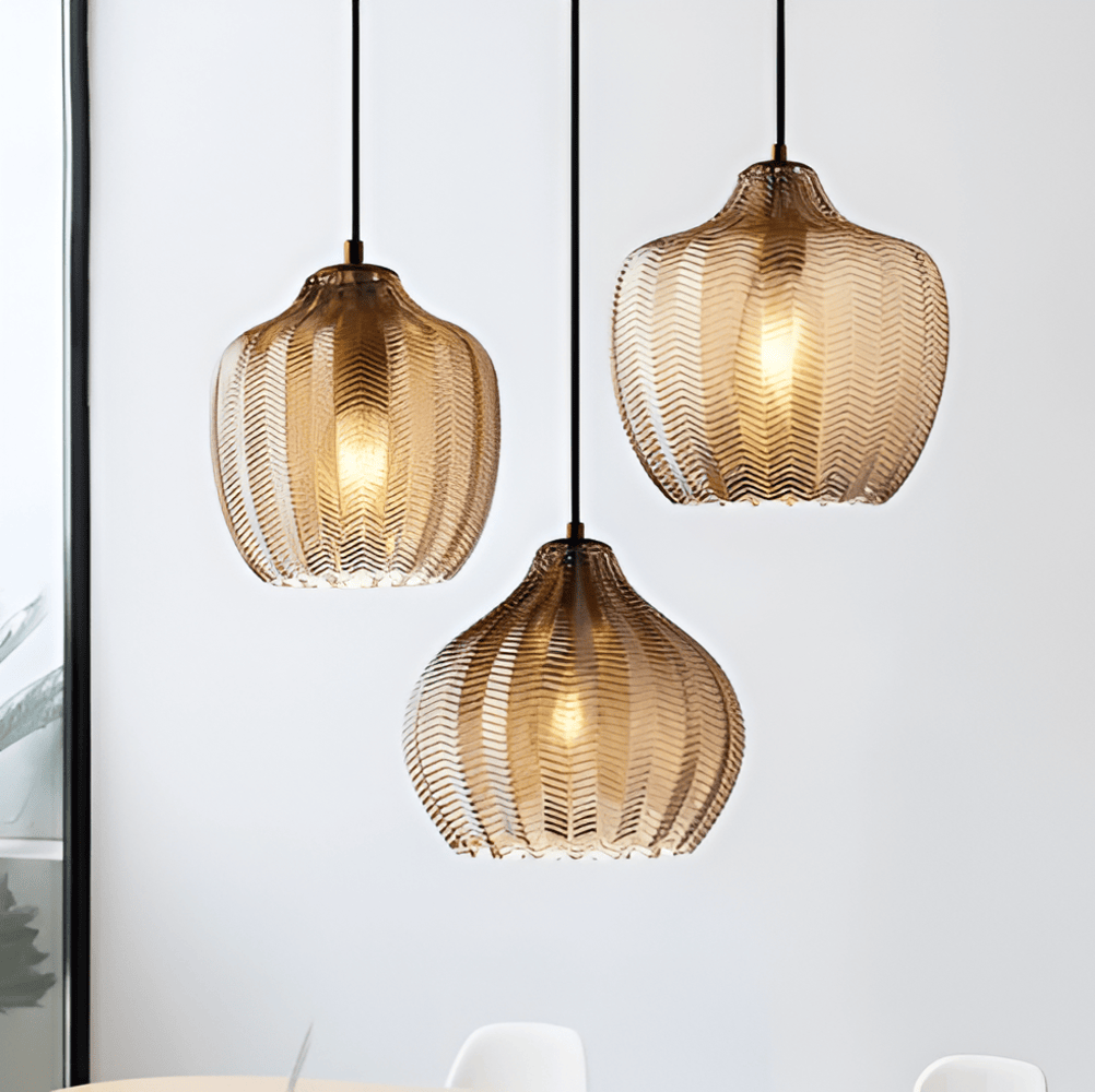 Vintara – Pendellampa i Glas med Zigzag-Design