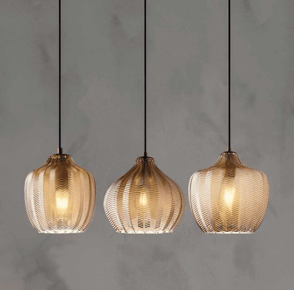 Vintara – Pendellampa i Glas med Zigzag-Design