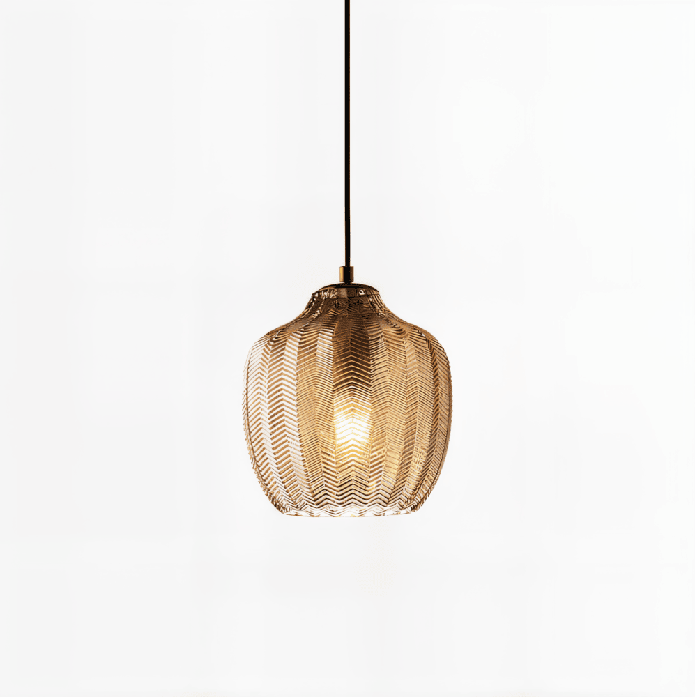 Vintara – Pendellampa i Glas med Zigzag-Design